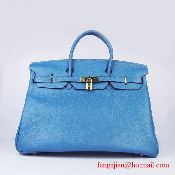 Hermes Birkin 40cm Togo Bag Blue 6099